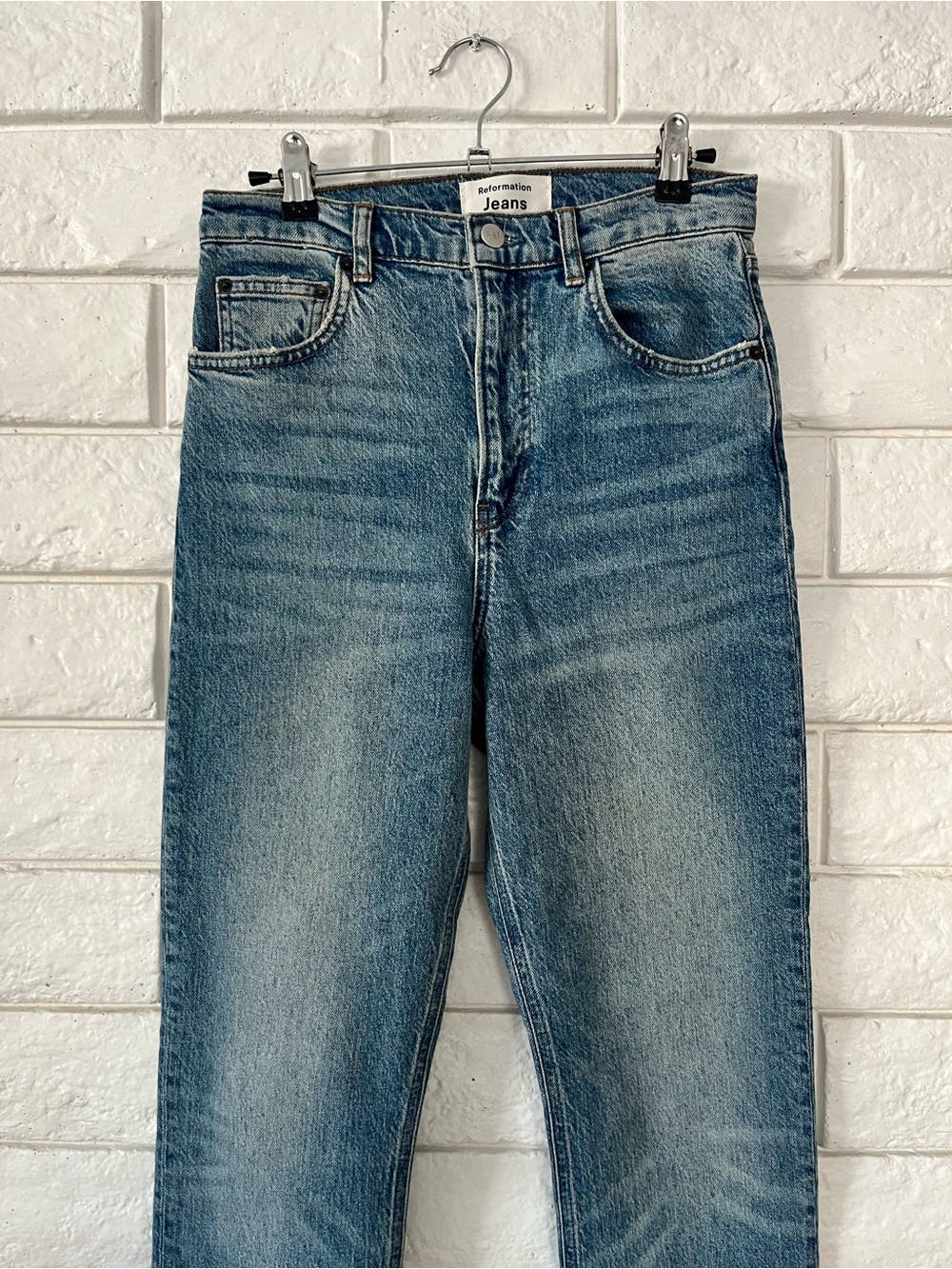 REFORMATION Lisa Ultra High Rise Straight Jeans Malta 27 - Picture 5 of 11
